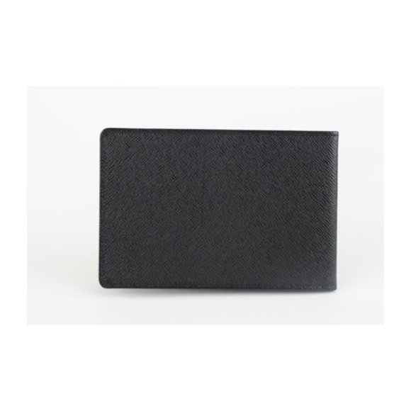 Louis Vuitton Black Taiga Leather Card Holder ID Case 1217lv20